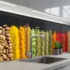 Specerijen - Kruiden - Banen - Regenboog keuken achterwand 2 middel -3d_schuin