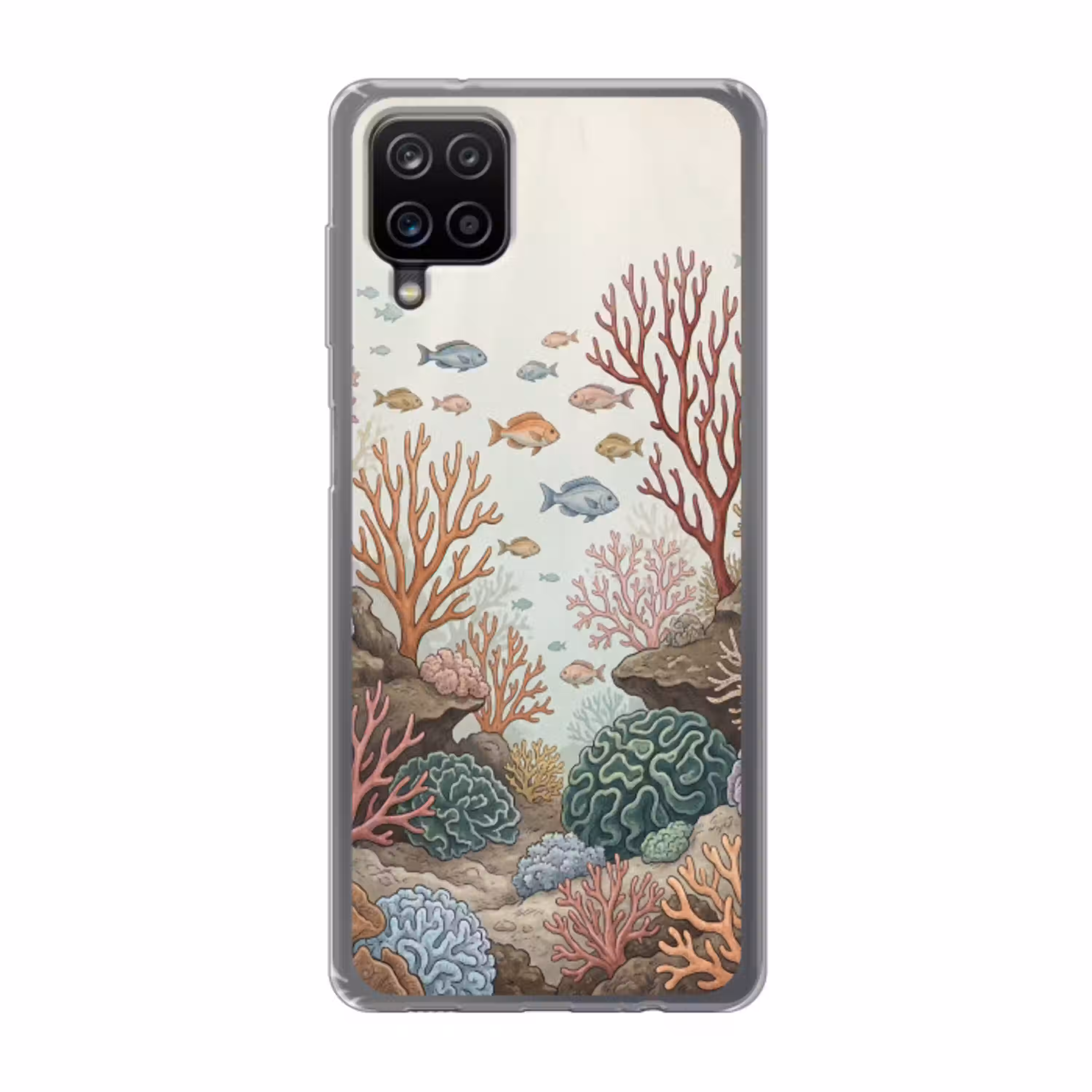 Onderwater - Koraal - Vis - Natuur Telefoonhoesje Samsung Galaxy A12 klein -3d