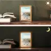 Strand - Zee - Fiets - Vintage - Bloemen Light Box met kabel (Tafellamp) klein -sfeer3