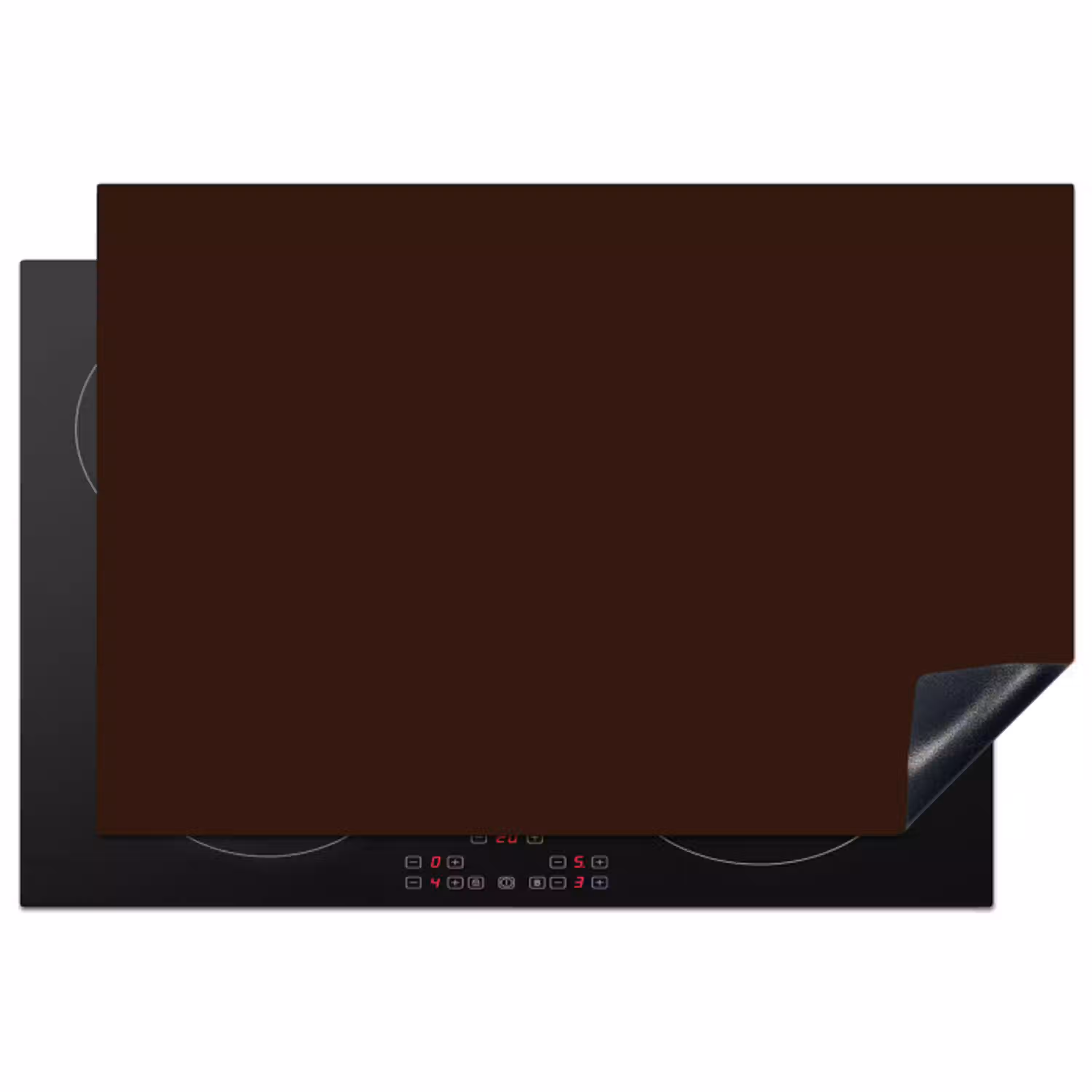 Dark - Chocolate - Bruin Inductie beschermer vinyl 3mm klein 276 -3d