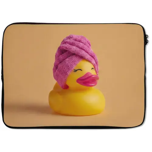 Badeend - Handdoek - Kleurrijk laptophoes neopreen klein -zkaufland3dotto