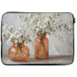 Vazen - Bloemen - Oranje laptophoes neopreen klein -zkaufland3dotto
