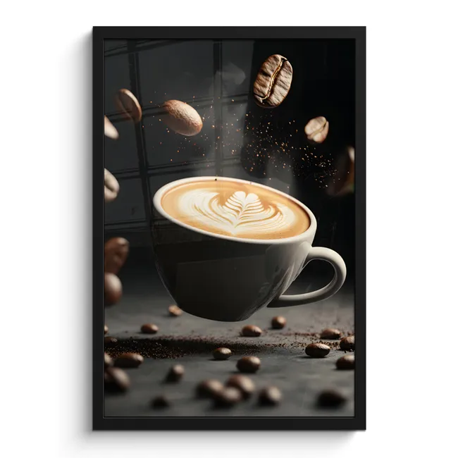 Photo Frame - Cappuccino - Cup - Beans - Brown