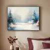 Bos - Winter - Natuur - Abstract - Sneeuw Textielframe - compleet frame klein -sfeer1
