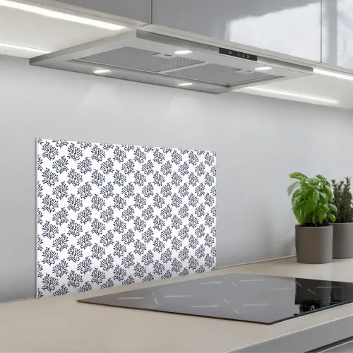 Oceaan - Koraal - Blauw - Wit keuken achterwand spatscherm klein 900 -3d_schuin