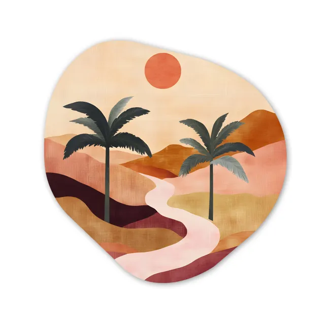 Organisch schilderij forex - Heuvels - Palmbomen - Abstract