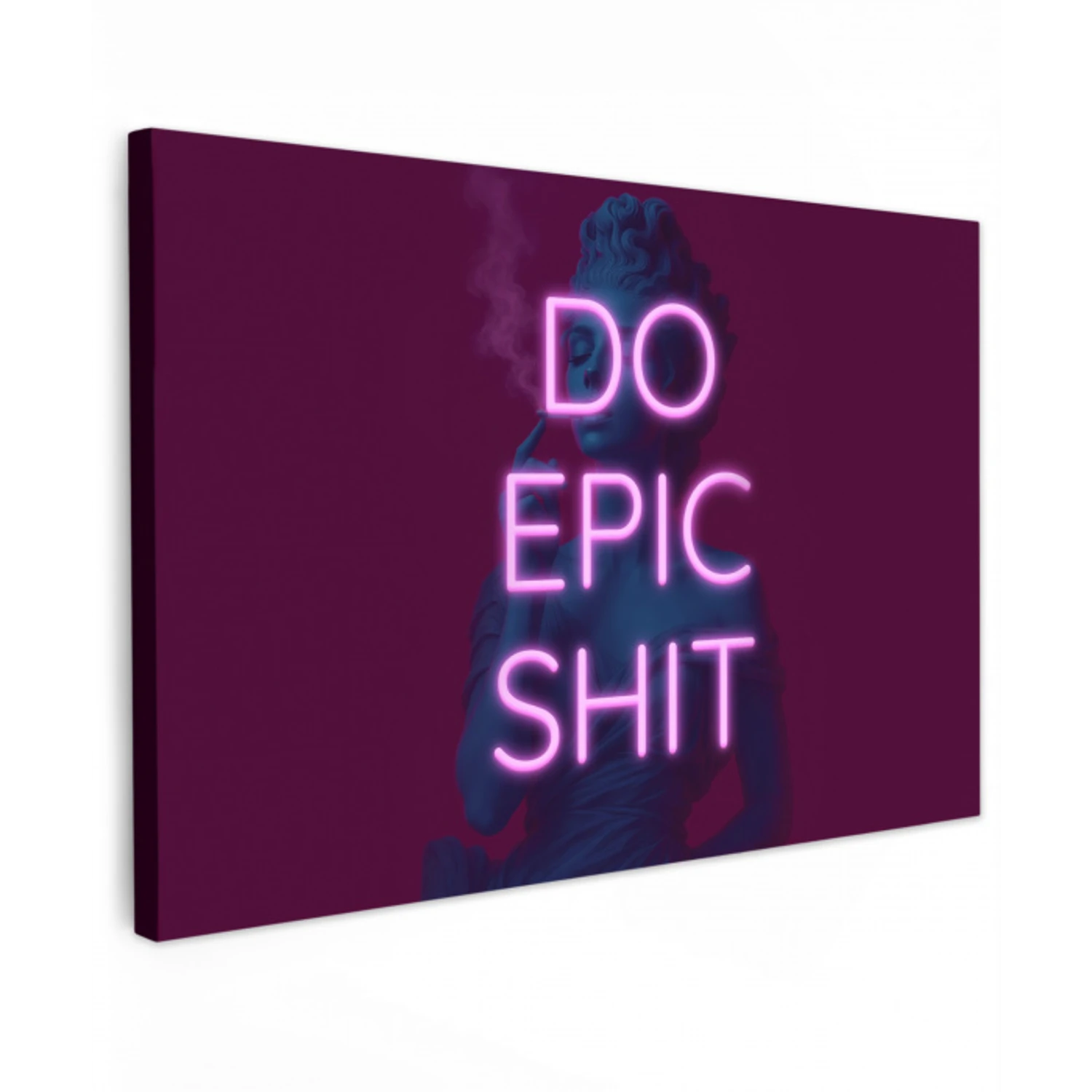 Buste - Neon - LED - Letters Tuinposter op houten frame 2 cm dik klein -3d