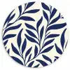 Bladeren - Klimop - Donkerblauw Wandcirkel plexiglas klein -3d