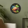 Koffie - Graffiti - Drinken - Abstract Akoestische PET Vilt - Rond klein -sfeer2