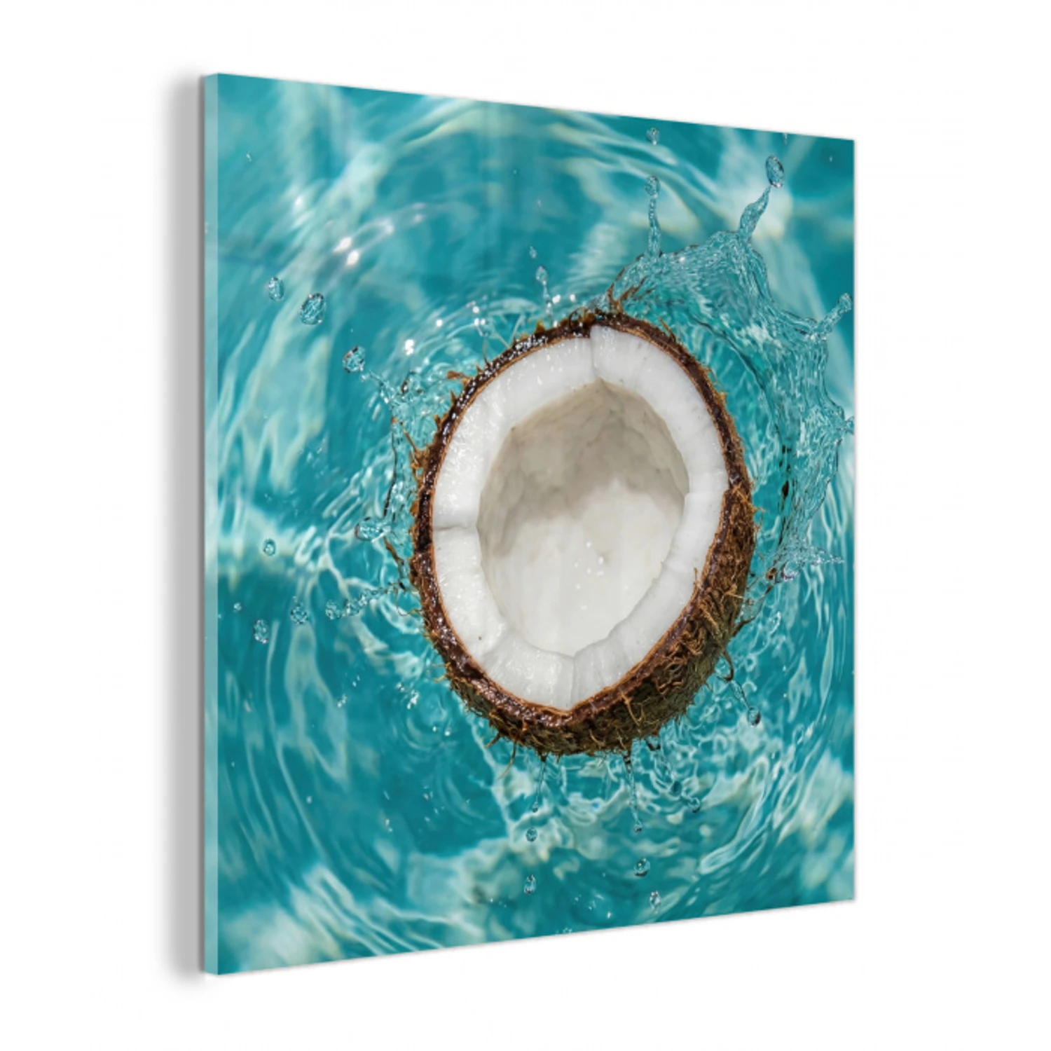 Kokosnoot - Water - Wit plexiglas 5mm klein -z3d