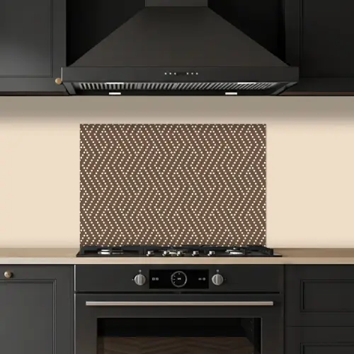 Stippen - Bruin - Beige - Patroon keuken achterwand spatscherm klein 900 -sfeer1