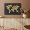 Wereldkaart - Pasta - Zwart PET vilt middel -sfeer4
