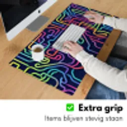 Retro - Abstract - Neon Muismat XXL klein -sfeer3