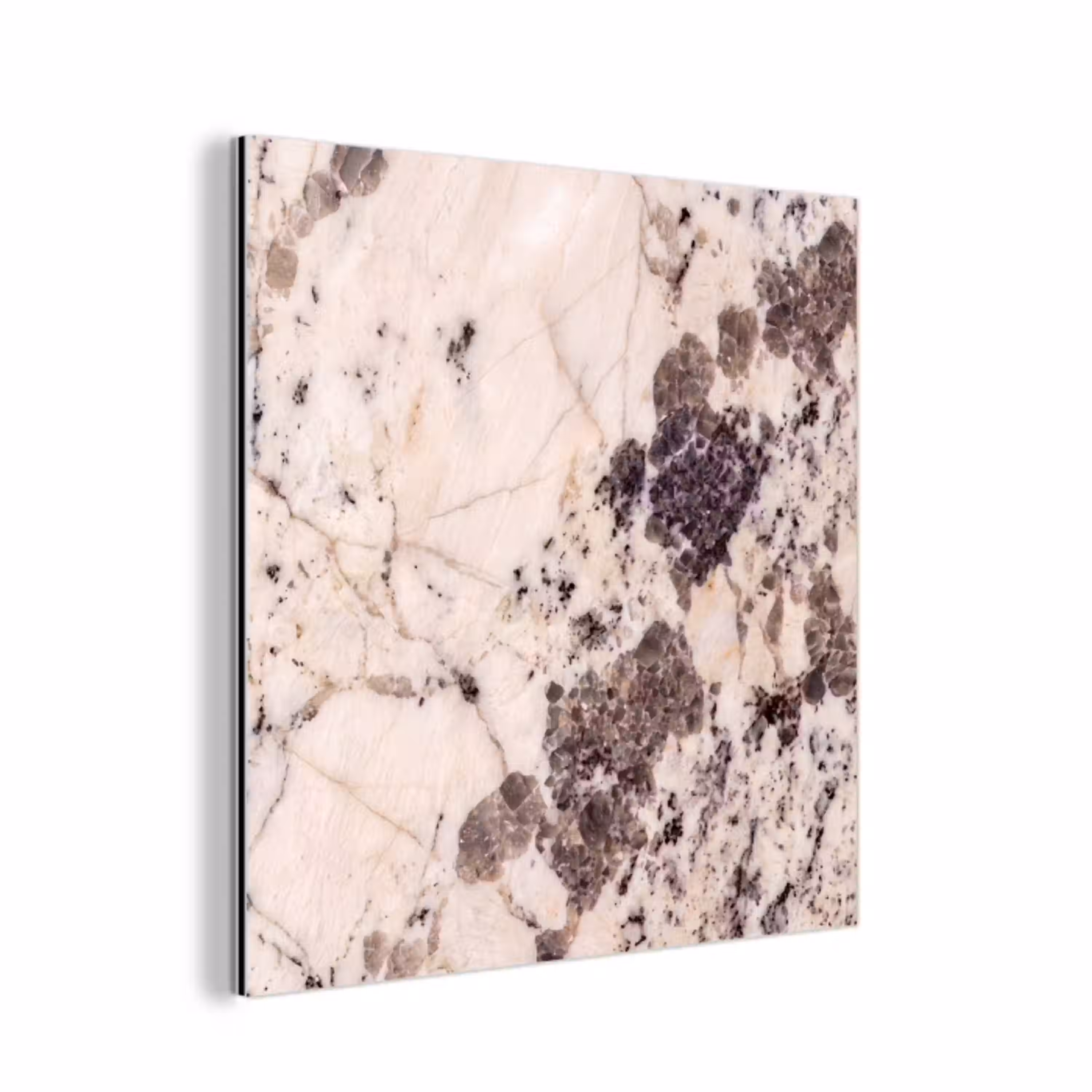 Natuursteen - Patroon - Abstract - Beige - Grijs aluminium wit klein -3d