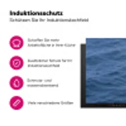 Zeemeeuw - Oceaan - Blauw Inductie beschermer vinyl 3mm klein -zzzzzzz-lf-ups