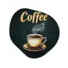 Koffie - Schotel - Koffiebonen - Retro Wandcirkel Organisch Forex 3mm klein -3d