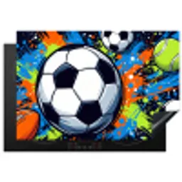 Sport - Ballen - Kleurrijk Inductie beschermer vinyl 3mm klein -3d