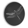 Libelle - Dieren - Zwart - Insect Akoestische PET Vilt - Rond klein -3d