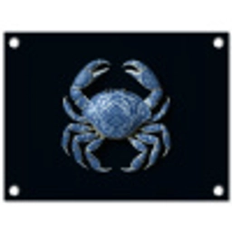 Krab - Delfts blauw - Dieren tuinposter los doek klein -3d