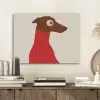 Silhouet - Hond - Trui - Rood PET vilt klein -sfeer1