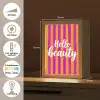 Modern - Hello - Oranje Light Box met kabel (Tafellamp) klein -USP_NL