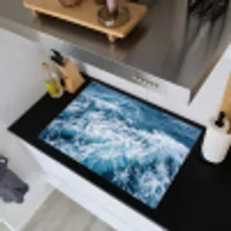 Golven - Oceaan - Blauw Inductie beschemer met haakjes klein -sfeer1