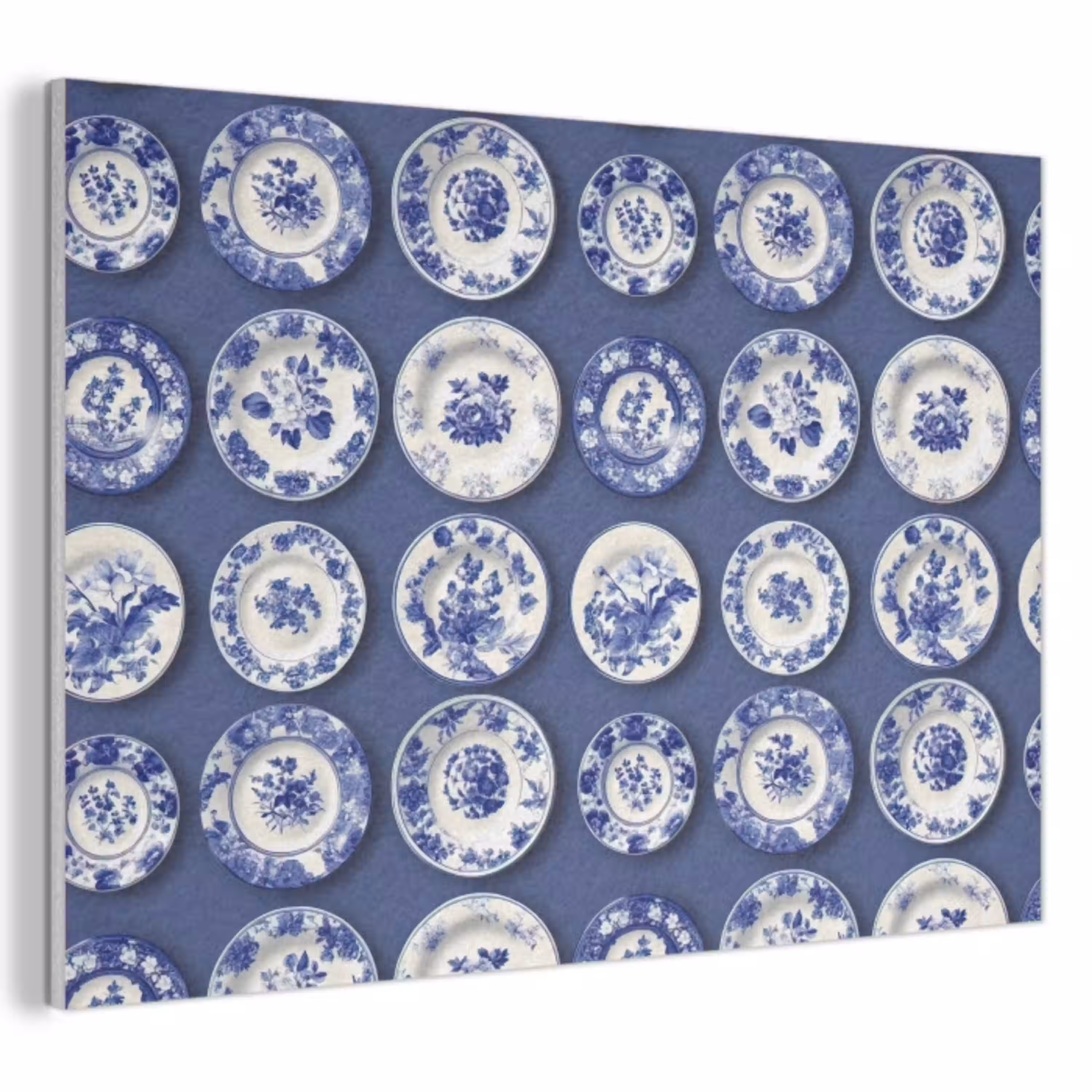 Borden - Floraal - Blauw PET vilt klein 837 -3d