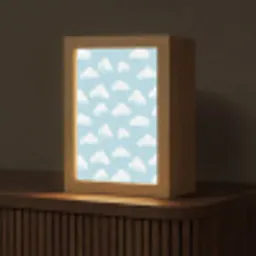 Wolken - Illustratie - Blauw Light Box met kabel (Tafellamp) klein 925 -z3d_website