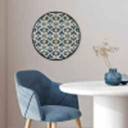 Tegel - Patroon - Blauw - Beige Fotolijst rond zonder passe partout klein 856 -sfeer2