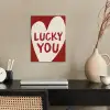 Lucky - Hart - Rood poster papier klein -sfeer1