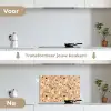 Terrazzo - Patroon - Kleurrijk - Oranje keuken achterwand spatscherm klein 900 -voor_na_NL