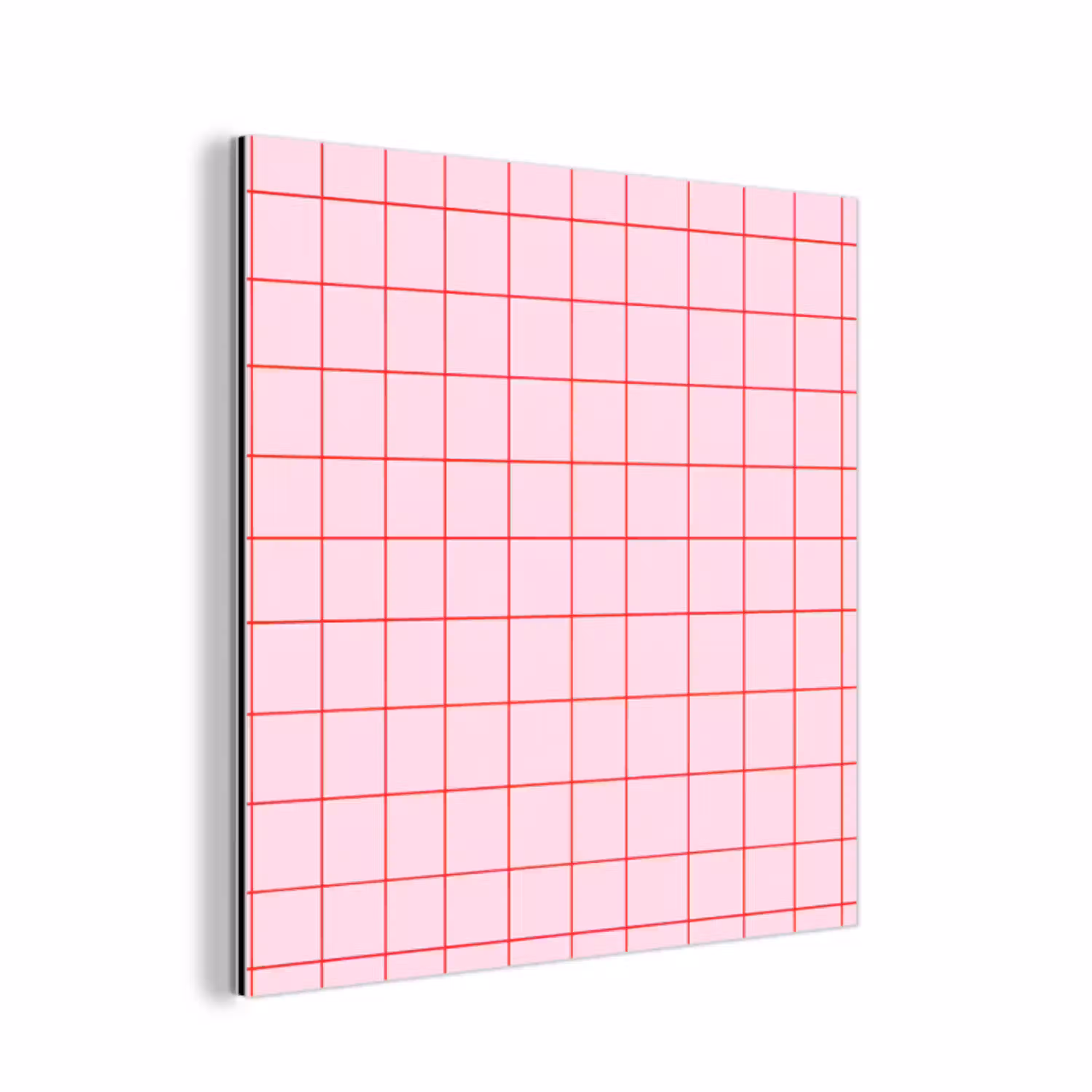 Raster - Patroon - Roze aluminium wit klein 46 -3d