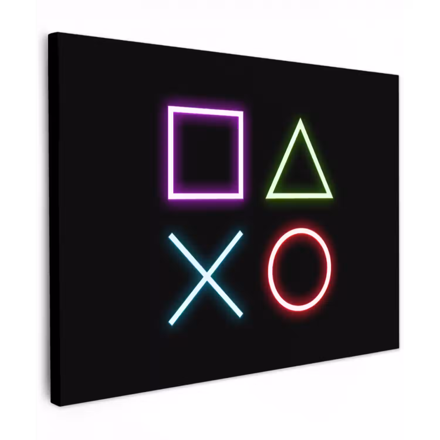 Leinwandbild - Gaming - Neon - Konsole - Schwarz - Controller - Gaming