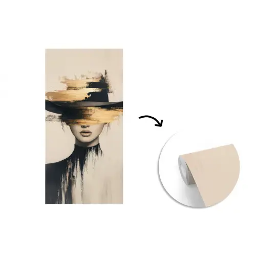 Vrouw - Hoed - Verf fotobehang vinyl groot -3d