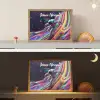Astronaut - Ruimte - Skateboard - Kleurrijk Light Box met batterij (Wandlamp kind) middel -sfeer3_kind