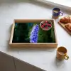 Bloemen - Blauw - Dennenboom Dienblad Rechthoek middel -sfeer2