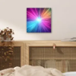 Abstract - Light - Burst - Modern - Colorful aluminium wit klein -sfeer3