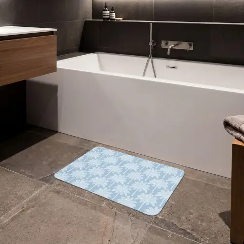 Palmboom - Modern - Blauw Badmat klein 997 -sfeer3