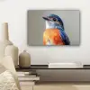 Kleurrijk - Vogeltje - Veren - Blauw canvas 2cm klein -sfeer6