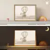 Luchtballon - Leeuw - Watercolor - Safari - Dieren Light Box met batterij (Wandlamp kind) middel -sfeer3_kind