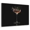 Cocktail - Zwart - Spetters - Glas Textielframe zwart klein -3d