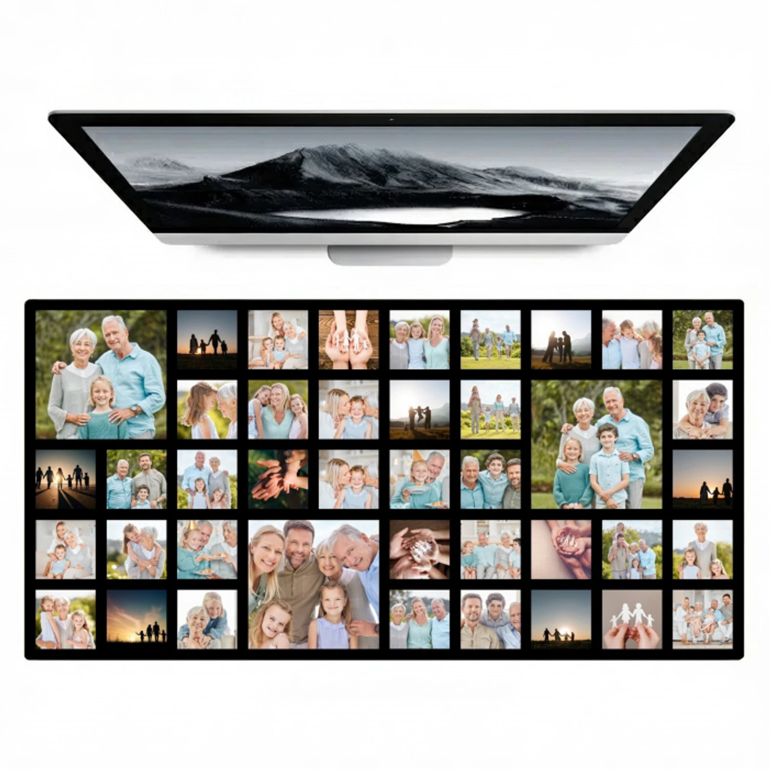 Fotocollage - 41 afbeeldingen Muismat XXL klein -zzz3d