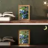Blauwe bessen - Dauwdruppels - Natuurlijk licht Light Box met kabel (Tafellamp) klein -sfeer3