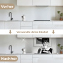 Portret - Thee - Vrouw keuken achterwand 2 middel -voor-na_DE