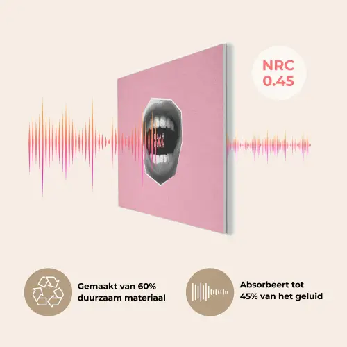 Mond - BLAH BLAH - Roze PET vilt klein -USP_NL
