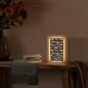 Vissen - Patroon - Kleurrijk Light Box met kabel (Tafellamp) klein 925 -sfeer4