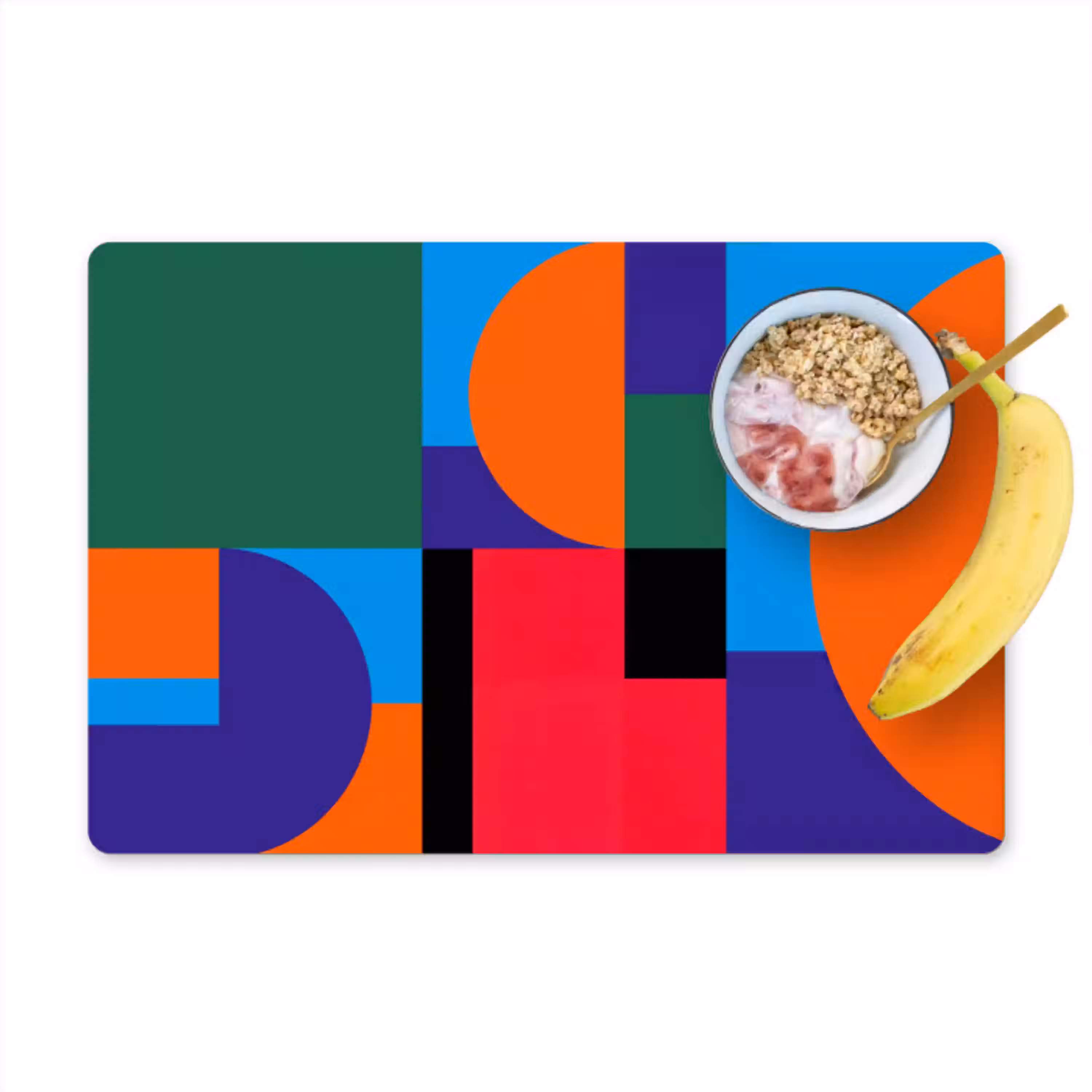 Geometrisch - Abstract - Vormen - Kleurrijk - Modern Placemat vinyl groot -zzzproduct_Kitchenyeah-website