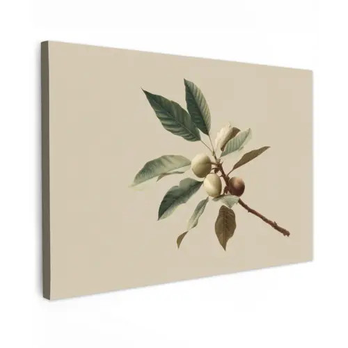 Tak - Groene Bladeren - Vruchten canvas 2cm klein -z3d