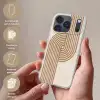 Symmetrische bocht - Koperkleurig Telefoonhoesje iPhone 17 Pro Max klein -sfeer3_NL
