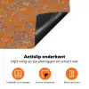 Oranje - Sierlijk - Bloemen Inductie beschermer vinyl 3mm klein 276 -zzzzzzz-td-onderkant